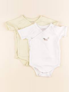 Lot de 2 bodies en coton - 9 mois  - vertbaudet enfant