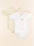Lot de 2 bodies en coton - 9 mois Blanc, jaune 1 - vertbaudet enfant 