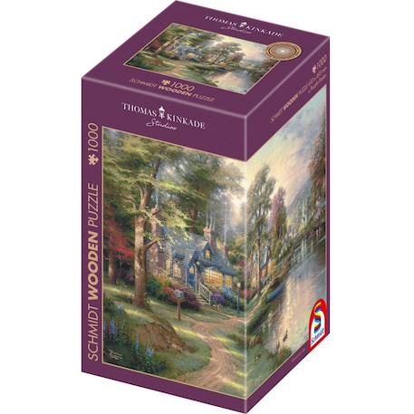 Puzzle en bois village au bord du lac 1000 pcs Violet 2 - vertbaudet enfant 