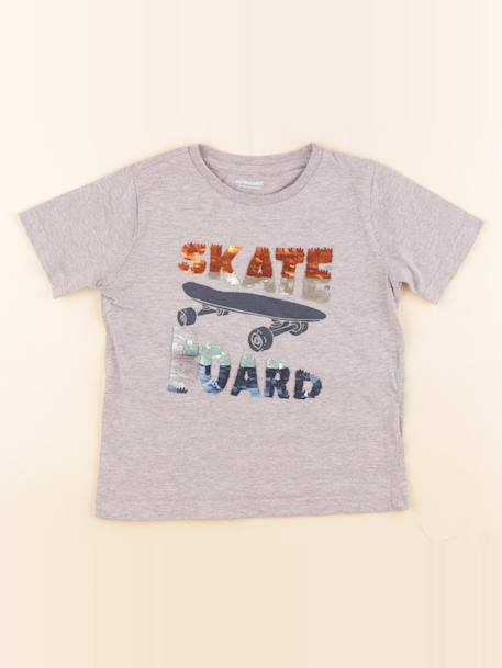 Tee-shirt - 4 ans Gris 1 - vertbaudet enfant 