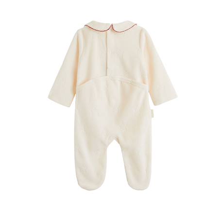 Pyjama bébé en velours grace Ecru 3 - vertbaudet enfant 