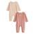 Lot de 2 pyjamas bébé en velours Rose 2 - vertbaudet enfant 