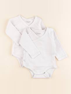 Lot de 2 bodies en coton - 3 mois  - vertbaudet enfant