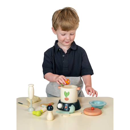 Soupière avec accessoires en bois Multicolor 4 - vertbaudet enfant 