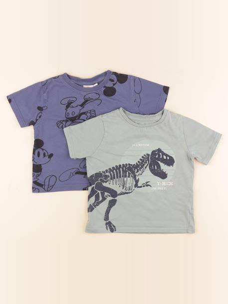 Lot de 2 tee-shirts - 3 ans Bleu, vert 1 - vertbaudet enfant 
