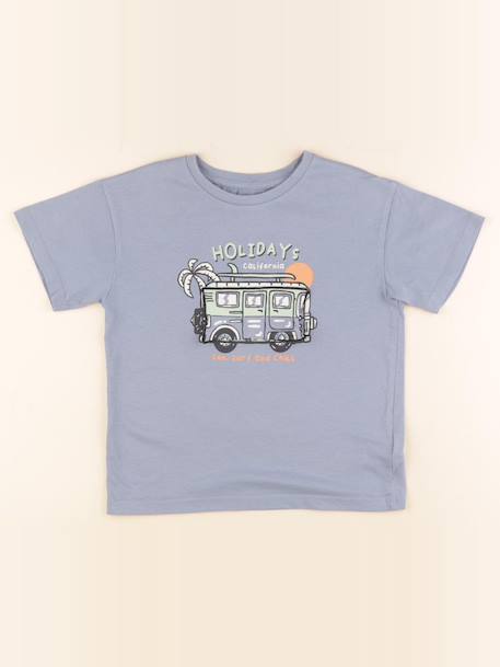Tee-shirt - 8 ans Bleu 1 - vertbaudet enfant 