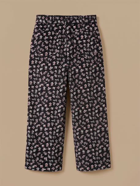 Pantalon large velours imprimé fille Imprimé confettis fonce 2 - vertbaudet enfant 
