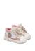 Baskets bébé fille en simili cuir et tissu shin à zip Blanc-platine 2 - vertbaudet enfant 