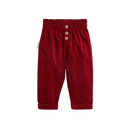Pantalon enfant en velours côtelé grace Bordeaux 2 - vertbaudet enfant 