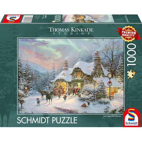 Puzzle la nuit de santa avant noël 1000 pcs Vert 1 - vertbaudet enfant 