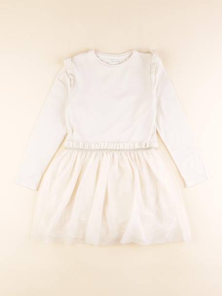 Robe - 8 ans Beige 1 - vertbaudet enfant 