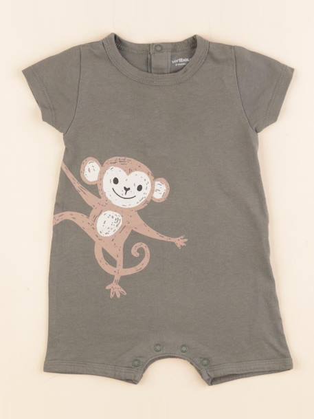 Pyjama coton - 3 mois Vert 1 - vertbaudet enfant 