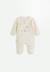 Pyjama bébé en velours ouverture pont neige Ecru 1 - vertbaudet enfant 