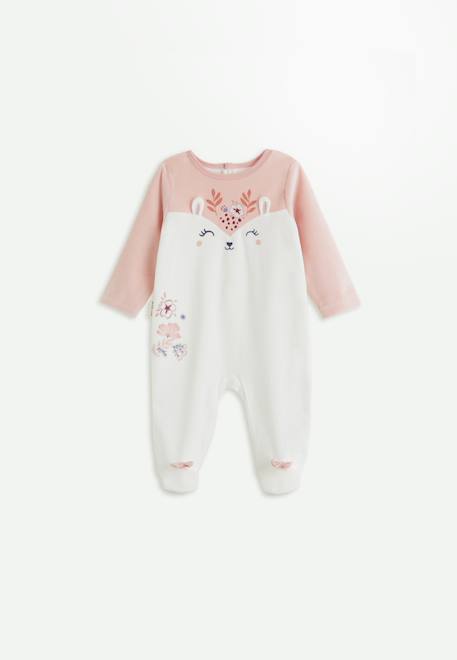 Pyjama bébé en velours cléo Rose 1 - vertbaudet enfant 
