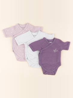 Lot de 3 bodies en coton - 0 mois  - vertbaudet enfant