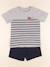Pyjama coton - 8 ans Bleu, gris 1 - vertbaudet enfant 