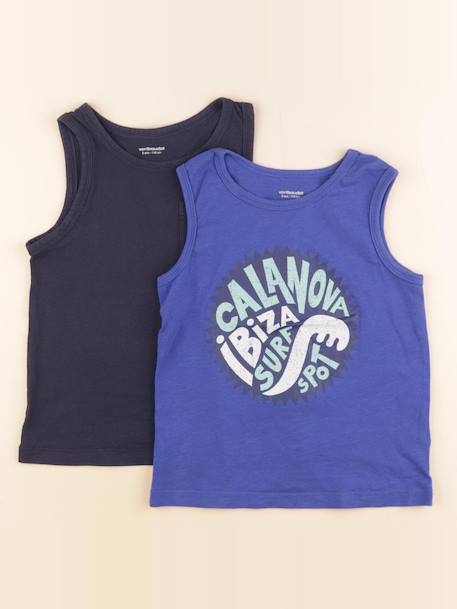 Lot de 2 débardeurs - 6 ans Bleu 1 - vertbaudet enfant 