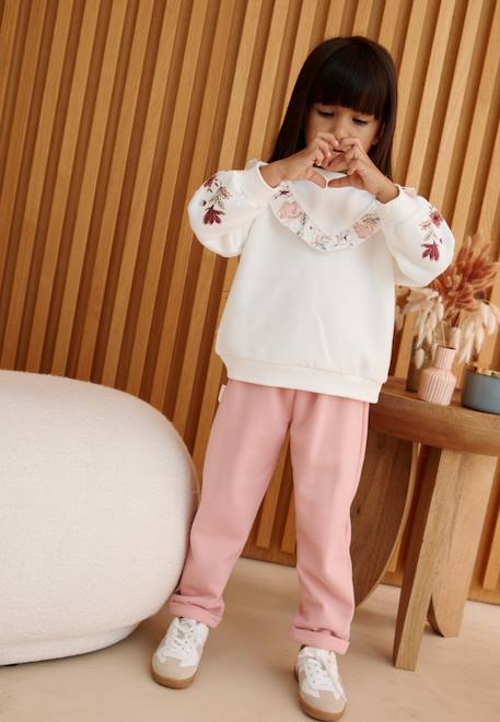 Ensemble bébé sweat et pantalon en molleton cléo Rose 1 - vertbaudet enfant 