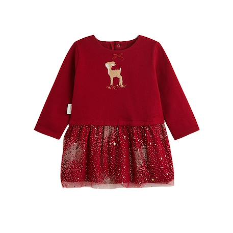 Robe bébé en molleton et tulle grace Bordeaux 2 - vertbaudet enfant 