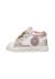 Baskets bébé fille en simili cuir et tissu shin à zip Blanc-platine 3 - vertbaudet enfant 