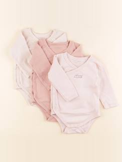 Lot de 3 bodies en coton - 12 mois  - vertbaudet enfant