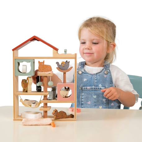 Hôtel avec 9 chats différents et accessoires Multicolor 4 - vertbaudet enfant 