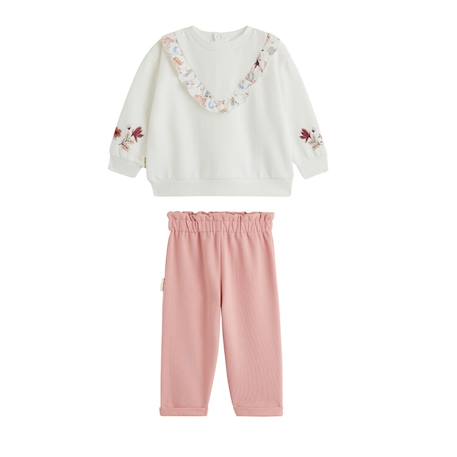 Ensemble bébé sweat et pantalon en molleton cléo Rose 2 - vertbaudet enfant 