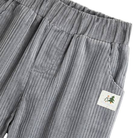 Pantalon enfant en velours côtélé oslo Gris 4 - vertbaudet enfant 