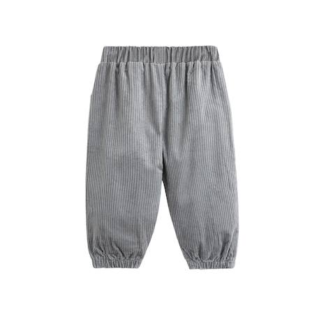 Pantalon bébé en velours côtélé oslo Gris 3 - vertbaudet enfant 