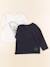 Lot de 2 tee-shirts - 2 ans Blanc, noir 1 - vertbaudet enfant 
