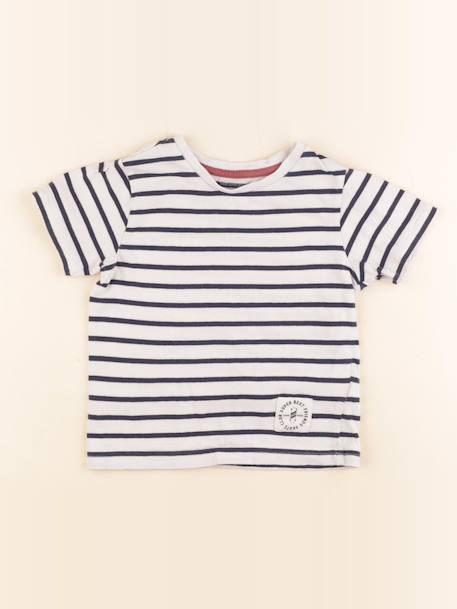 Tee-shirt - 4 ans Blanc, bleu 1 - vertbaudet enfant 