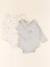 Lot de 2 bodies en coton - 6 mois Beige, vert 1 - vertbaudet enfant 