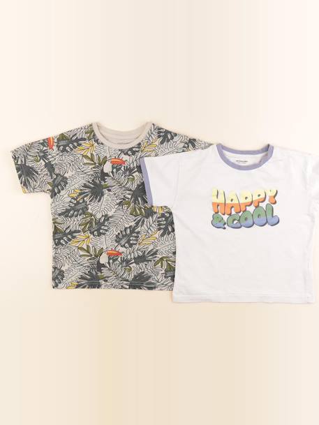 Tee-shirt - 5 ans Blanc, vert 1 - vertbaudet enfant 