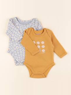 Lot de 2 bodies en coton - 1 mois  - vertbaudet enfant