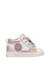 Baskets bébé fille en simili cuir et tissu shin à zip Blanc-platine 1 - vertbaudet enfant 