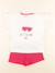 Pyjama coton - 4 ans Blanc, rose 1 - vertbaudet enfant 