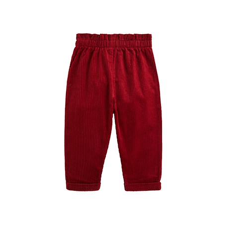 Pantalon enfant en velours côtelé grace Bordeaux 4 - vertbaudet enfant 