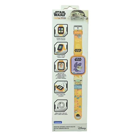 Montre avec écran couleurs grogu de l’univers star wars avec caméra ORANGE 5 - vertbaudet enfant 
