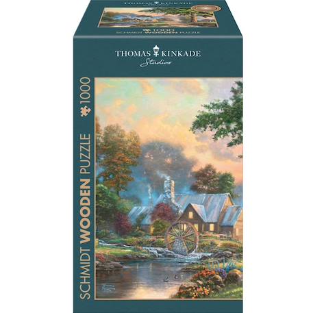 Puzzle en bois vieux moulin à eau 1000 pcs Vert 4 - vertbaudet enfant 