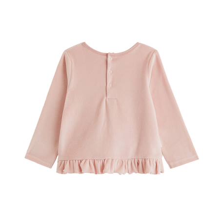 Lot de 2 pyjamas bébé 2 pièces en velours à pieds retroussables cléo Rose 4 - vertbaudet enfant 