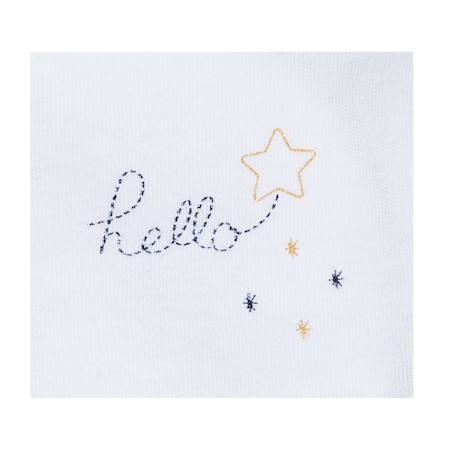 Bodies bébé à manches longues lot de 2 Beige+Blanc+Blanc cassé+Blanc et bleu+Blanc et noir+Blanc/bleu+Blanc/gris+Blanc/noir+Rose+Rose/blanc 17 - vertbaudet enfant 