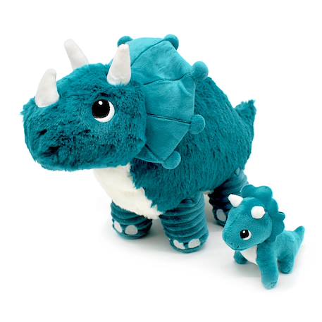 Peluche tricératops maman et son bébé Bleu 1 - vertbaudet enfant 