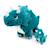 Peluche tricératops maman et son bébé Bleu 1 - vertbaudet enfant 
