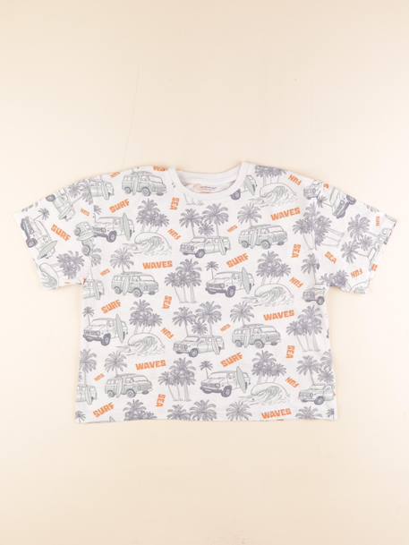 Tee-shirt - 10 ans Blanc, bleu 1 - vertbaudet enfant 