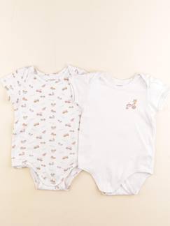 Lot de 2 bodies en coton - 24 mois  - vertbaudet enfant