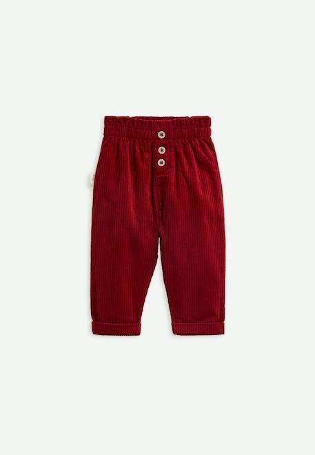 Pantalon bébé en velours côtelé grace Bordeaux 1 - vertbaudet enfant 