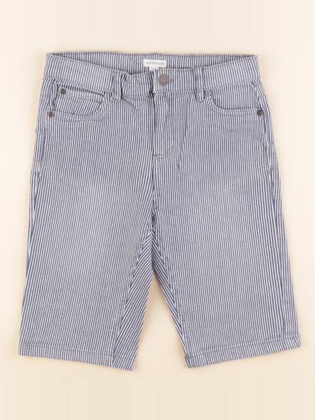 Short - 9 ans Blanc, bleu 1 - vertbaudet enfant 