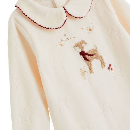 Pyjama bébé en velours grace Ecru 4 - vertbaudet enfant 