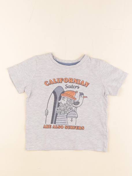 Tee-shirt - 4 ans Gris 1 - vertbaudet enfant 