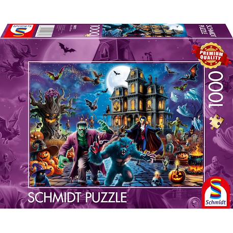 Puzzle nuit d'halloween 1000 pcs Violet 1 - vertbaudet enfant 